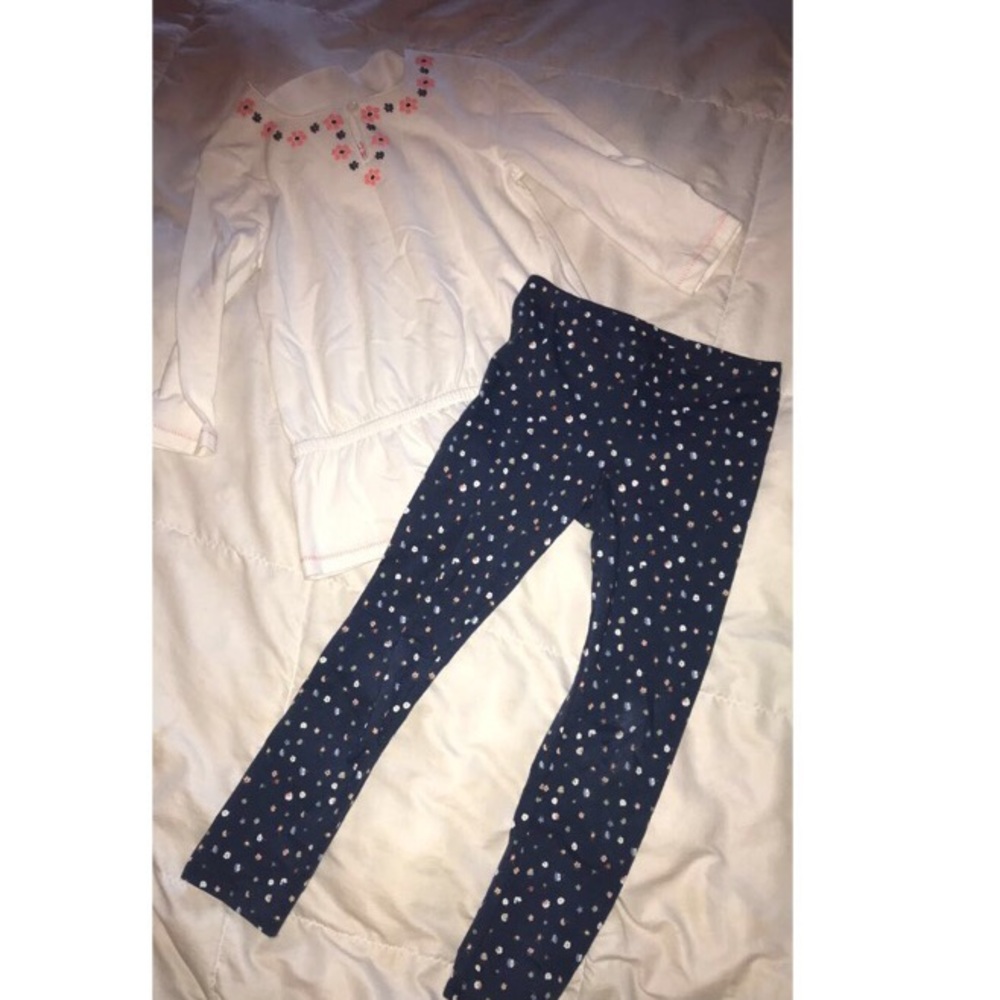 Girls super Cute Floral Shirt and Leggings